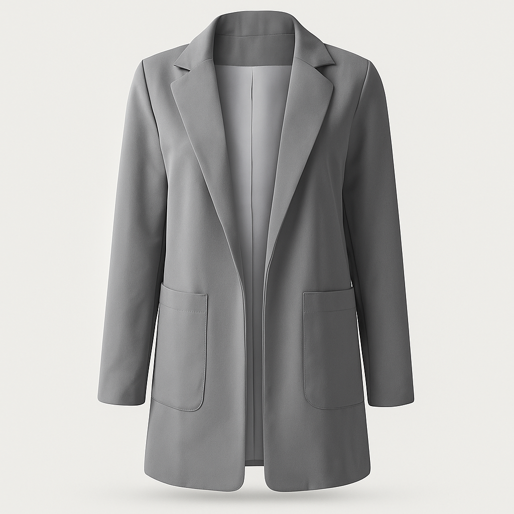 Kvinnors Elegant Höstblazer i Khaki med Tidlös Design