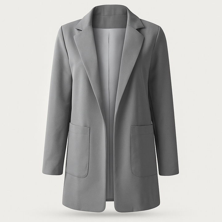 Kvinnors Elegant Höstblazer i Khaki med Tidlös Design