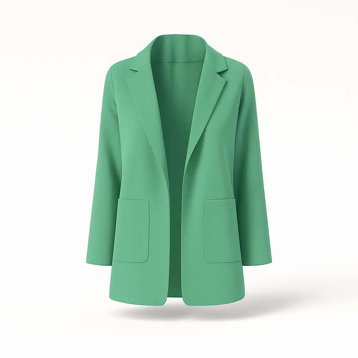 Kvinnors Elegant Höstblazer i Khaki med Tidlös Design