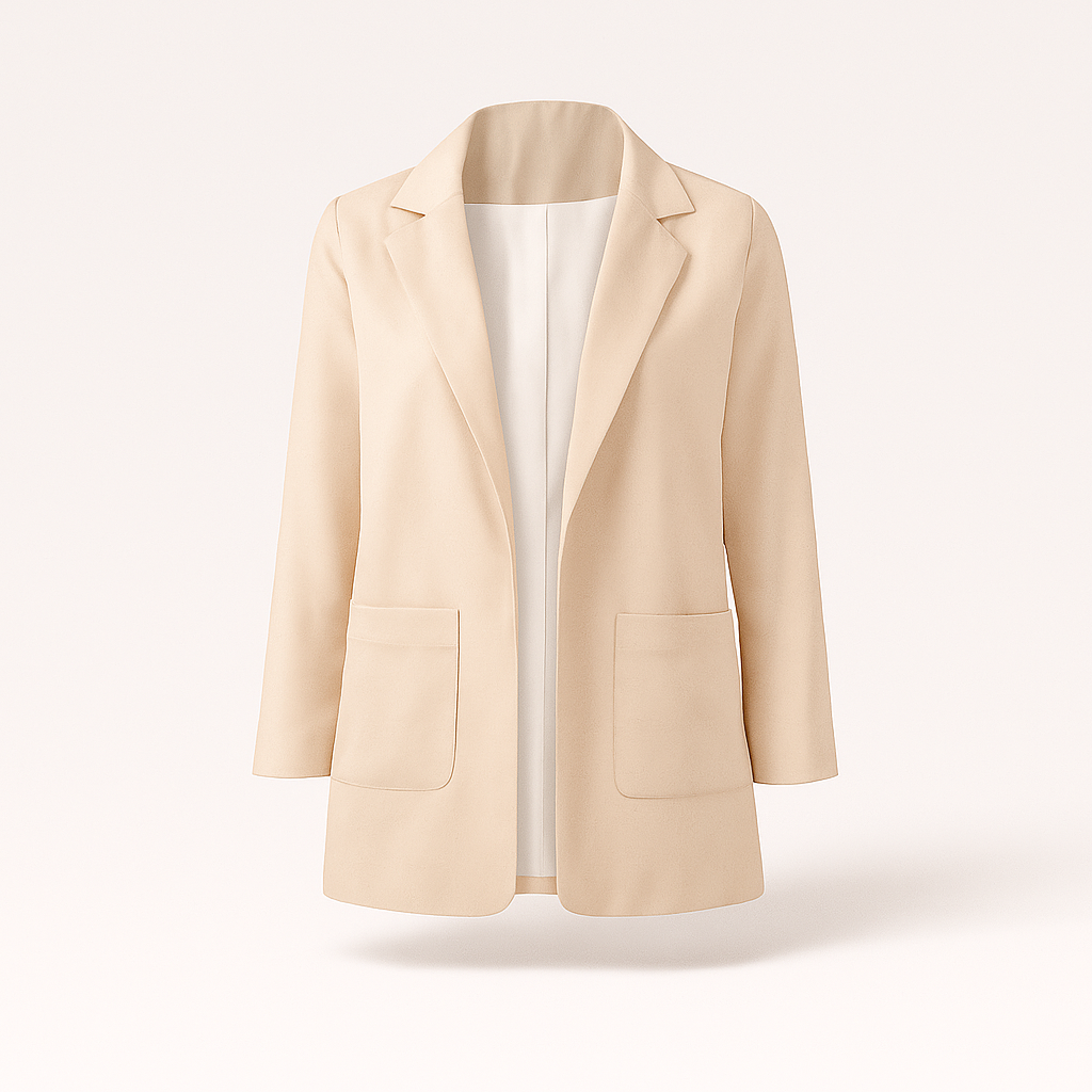Kvinnors Elegant Höstblazer i Khaki med Tidlös Design