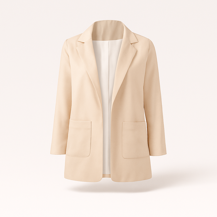 Kvinnors Elegant Höstblazer i Khaki med Tidlös Design