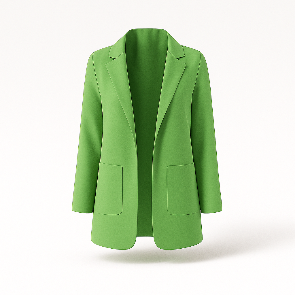 Kvinnors Elegant Höstblazer i Khaki med Tidlös Design