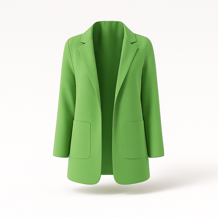 Kvinnors Elegant Höstblazer i Khaki med Tidlös Design