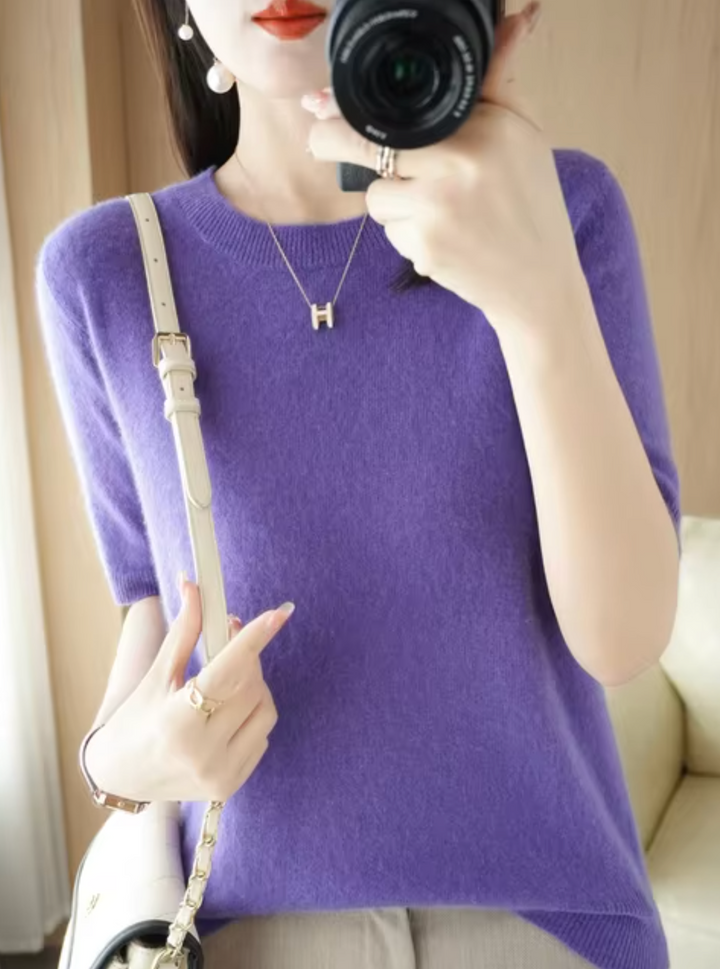 Kvinnors Kortärmad Pullover
