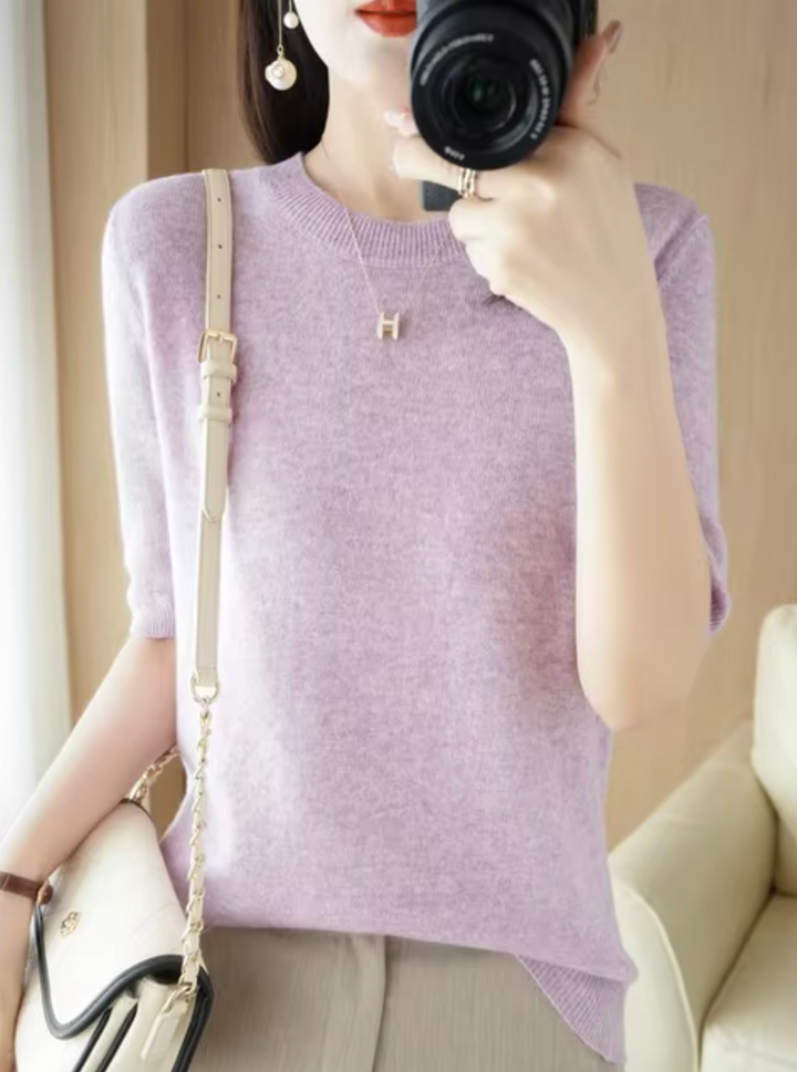 Kvinnors Kortärmad Pullover