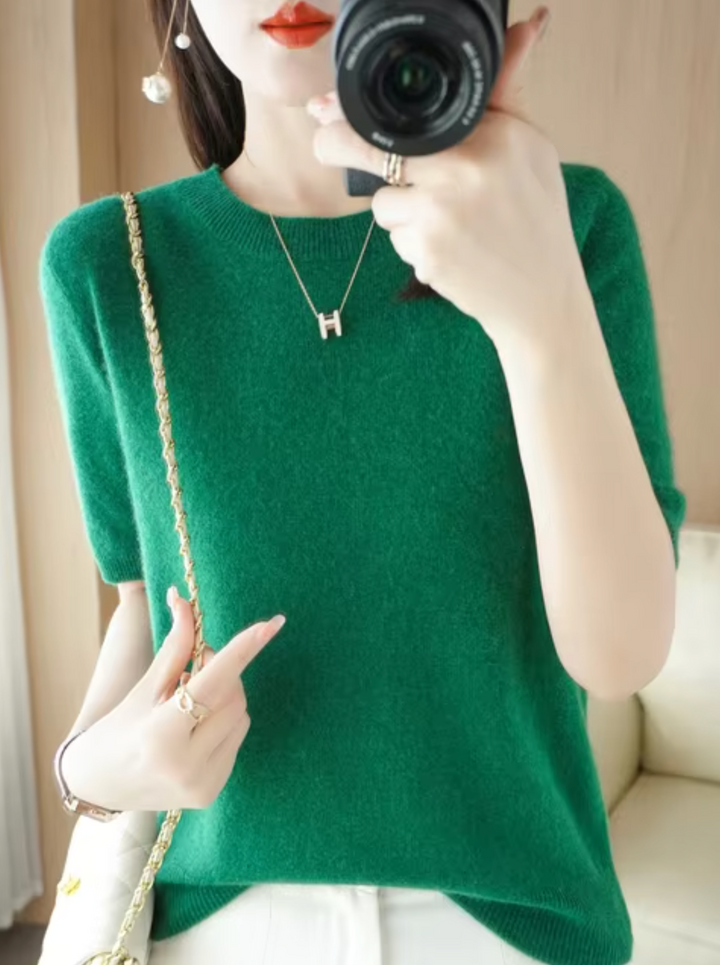 Kvinnors Kortärmad Pullover
