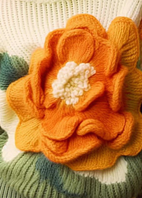 Kvinnors Långärmad Blommig O-hals Topp