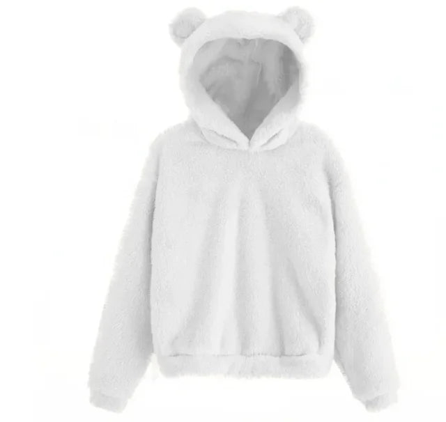 Kvinnors Hoodie med Kaninöron - Mjuk och Stilren Design