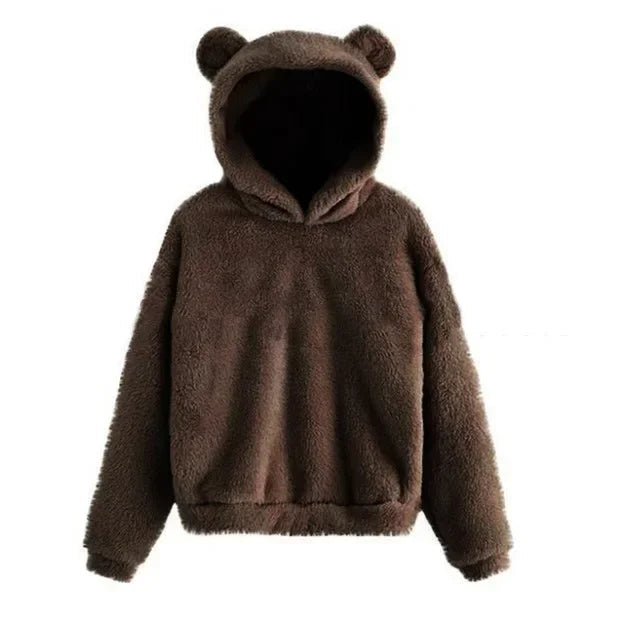 Kvinnors Hoodie med Kaninöron - Mjuk och Stilren Design