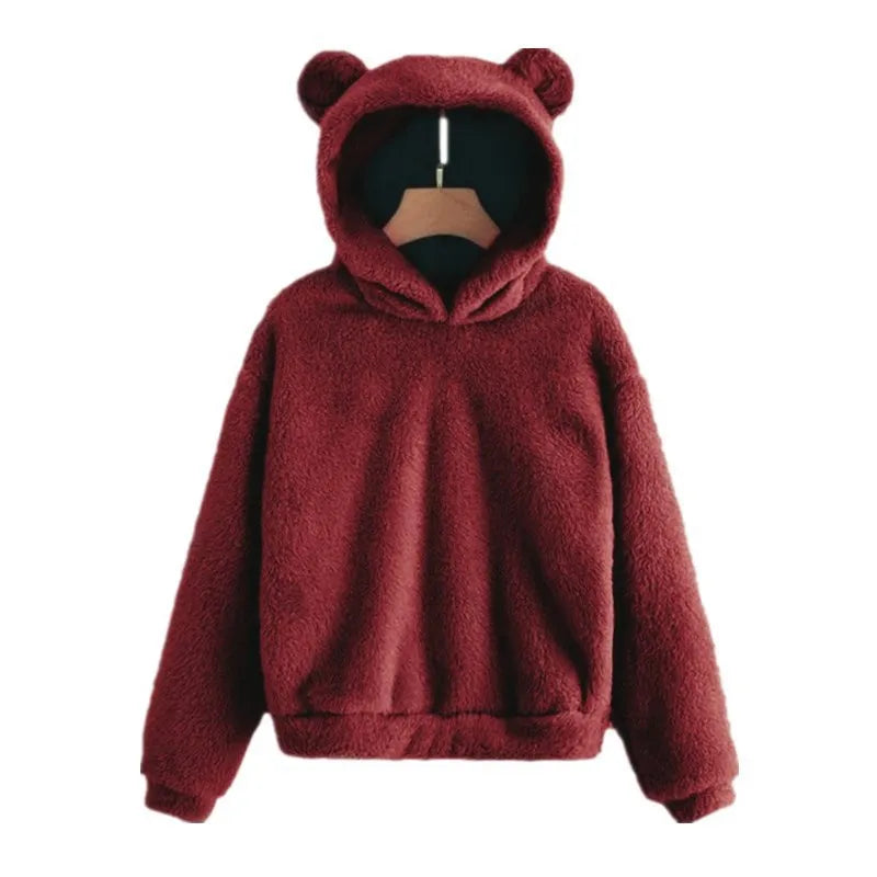 Kvinnors Hoodie med Kaninöron - Mjuk och Stilren Design