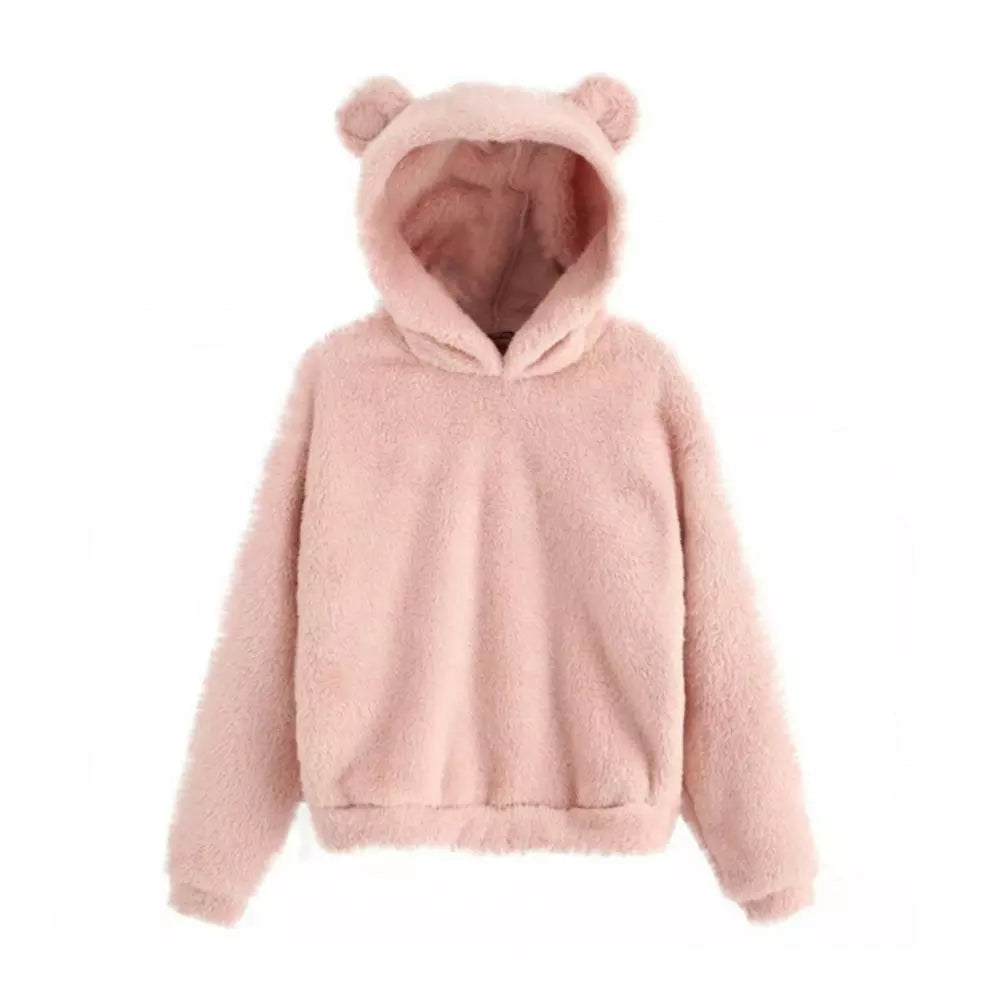 Kvinnors Hoodie med Kaninöron - Mjuk och Stilren Design