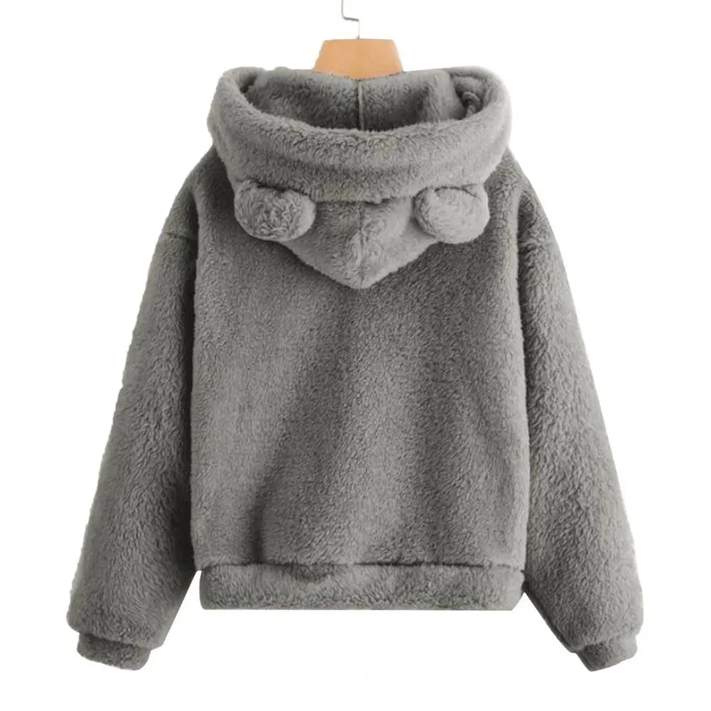 Kvinnors Hoodie med Kaninöron - Mjuk och Stilren Design
