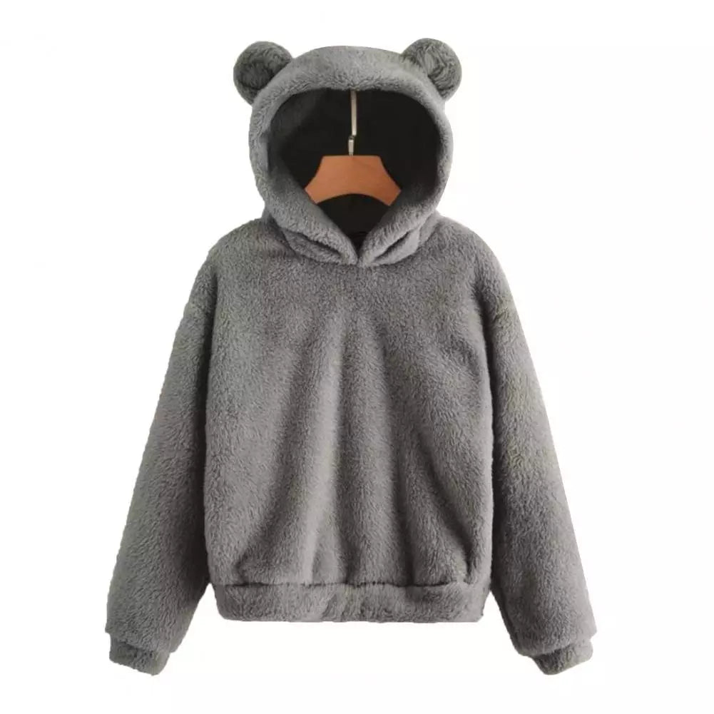 Kvinnors Hoodie med Kaninöron - Mjuk och Stilren Design