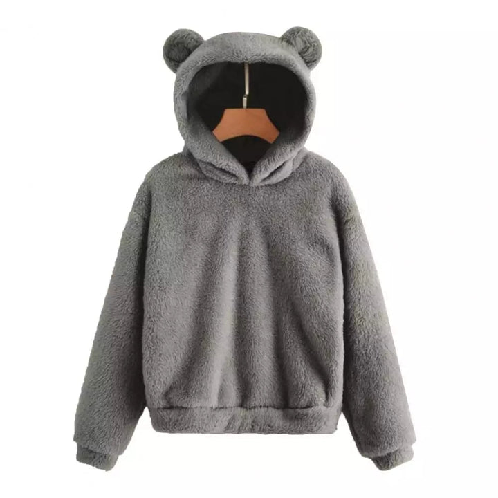 Kvinnors Hoodie med Kaninöron - Mjuk och Stilren Design