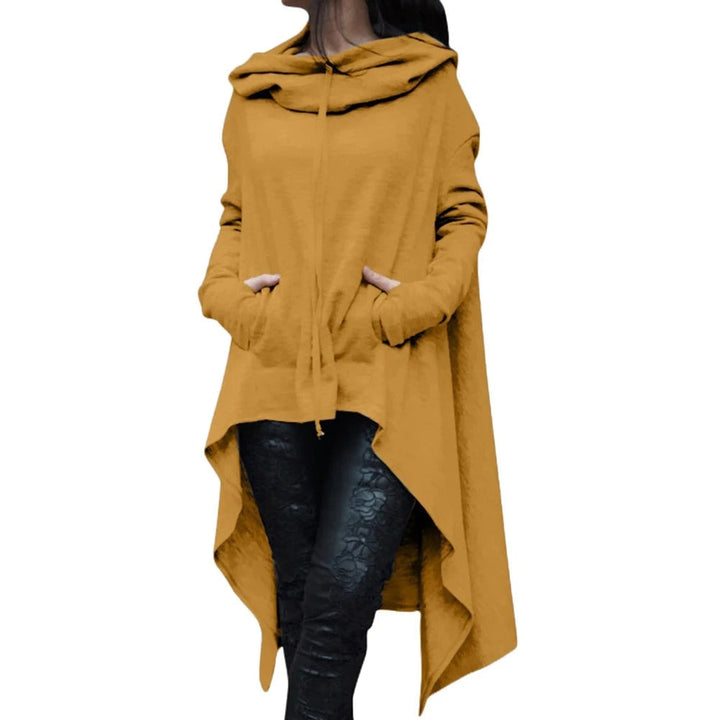 Kvinnors Modern Hoodie med Asymmetrisk Design