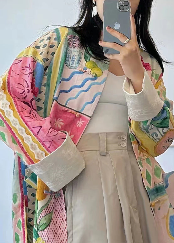 Kvinnors Patchwork Topp med Fickor och Färgblock