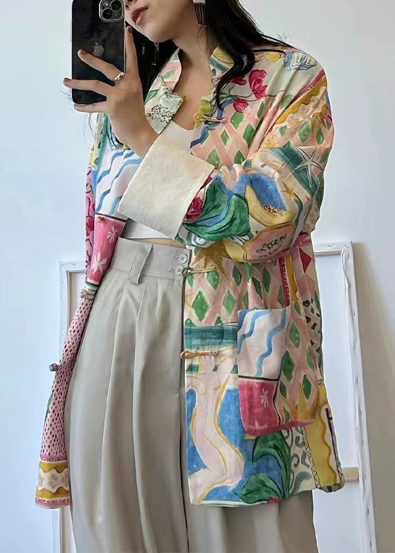 Kvinnors Patchwork Topp med Fickor och Färgblock