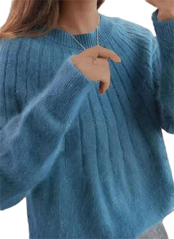 Kvinnors Stickad Pullover - Tidlös Elegans