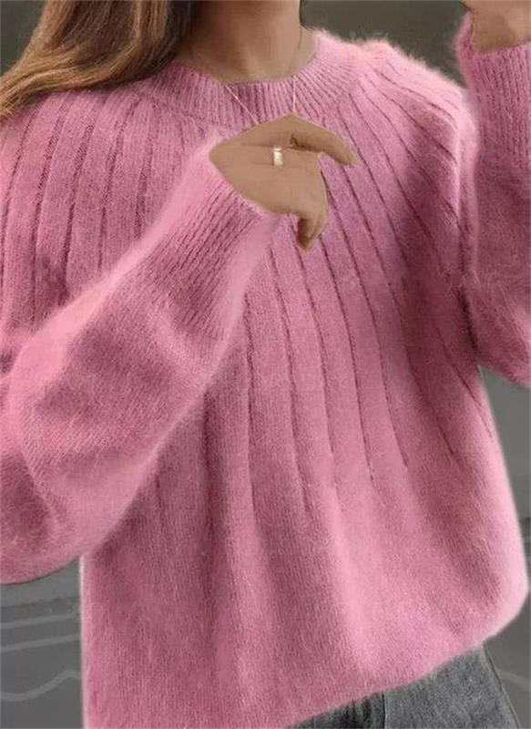 Kvinnors Stickad Pullover - Tidlös Elegans
