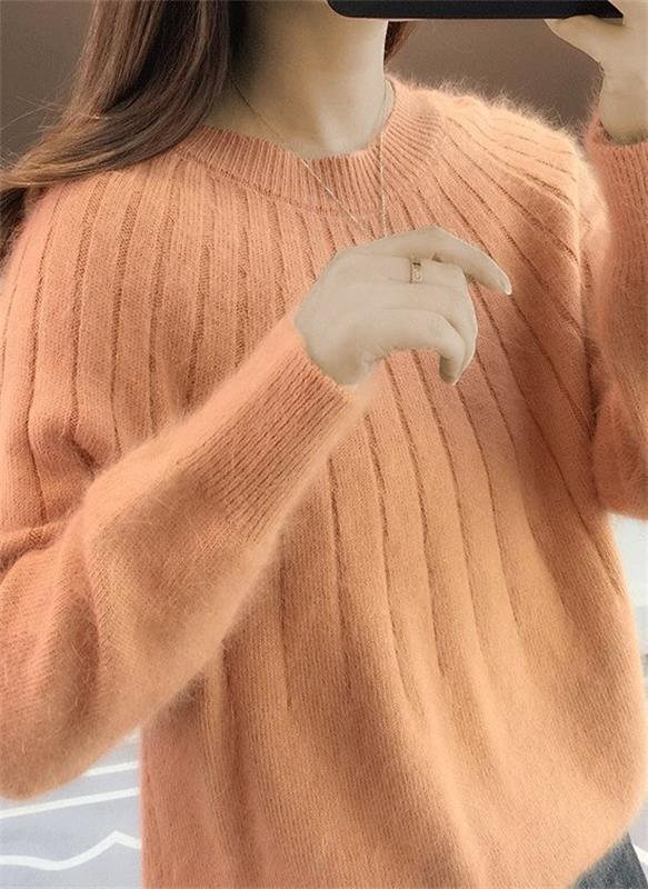 Kvinnors Stickad Pullover - Tidlös Elegans