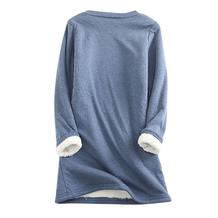 Kvinnors Varma Sherpa Fleece Långärmad Tröja