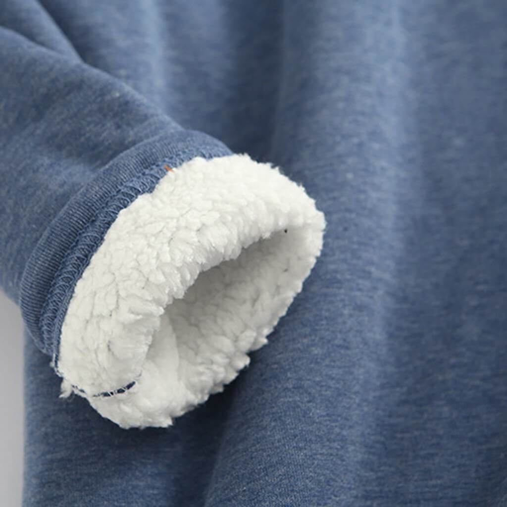 Kvinnors Varma Sherpa Fleece Långärmad Tröja