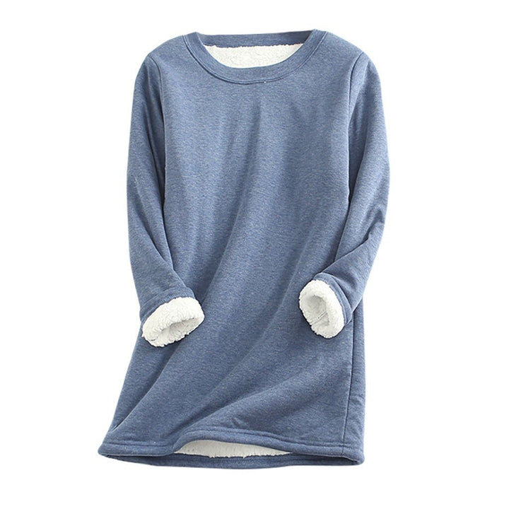 Kvinnors Varma Sherpa Fleece Långärmad Tröja