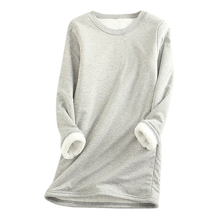 Kvinnors Varma Sherpa Fleece Långärmad Tröja