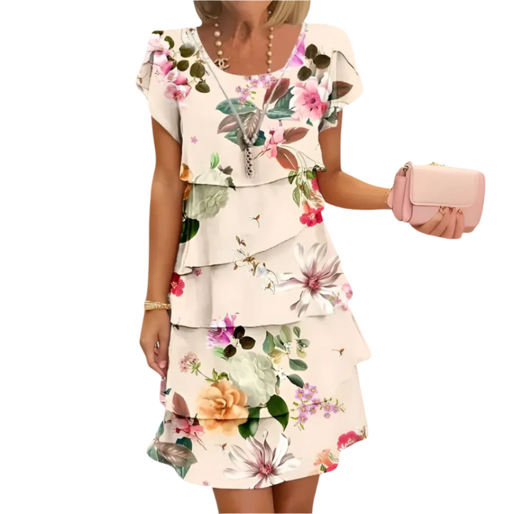 Kvinnors Maxiklänning Blommönster Flödande Design