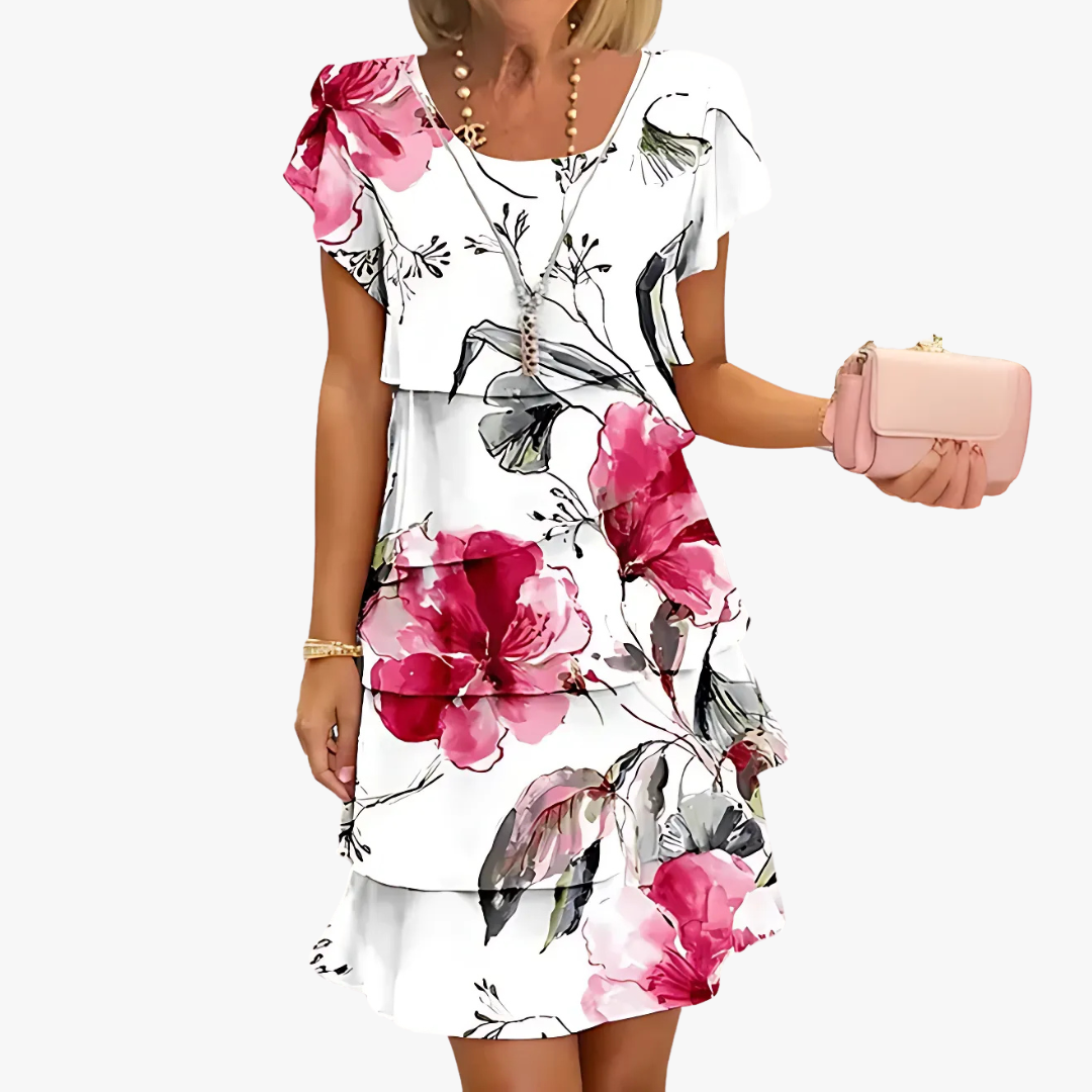 Kvinnors Maxiklänning Blommönster Flödande Design