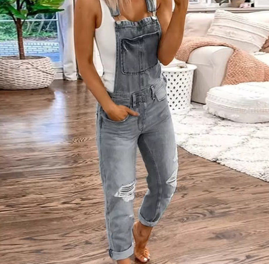 Lackbyxor | Slitna | Jean | Overaller | Jumpsuit Denim Dam