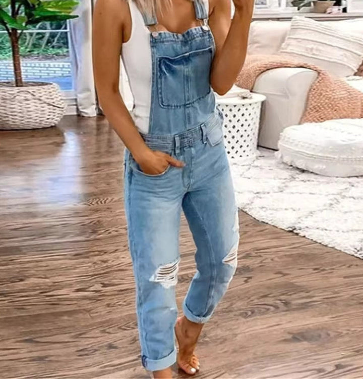 Lackbyxor | Slitna | Jean | Overaller | Jumpsuit Denim Dam