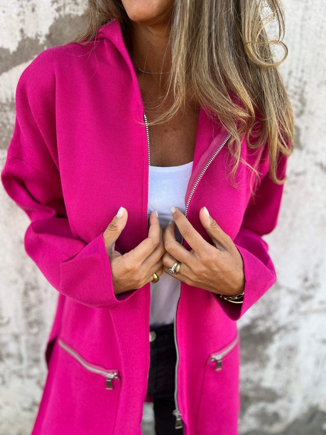 Lång Hoodie | Hooded | Loose Fit | Zip Hoodie | Zip Cardigan