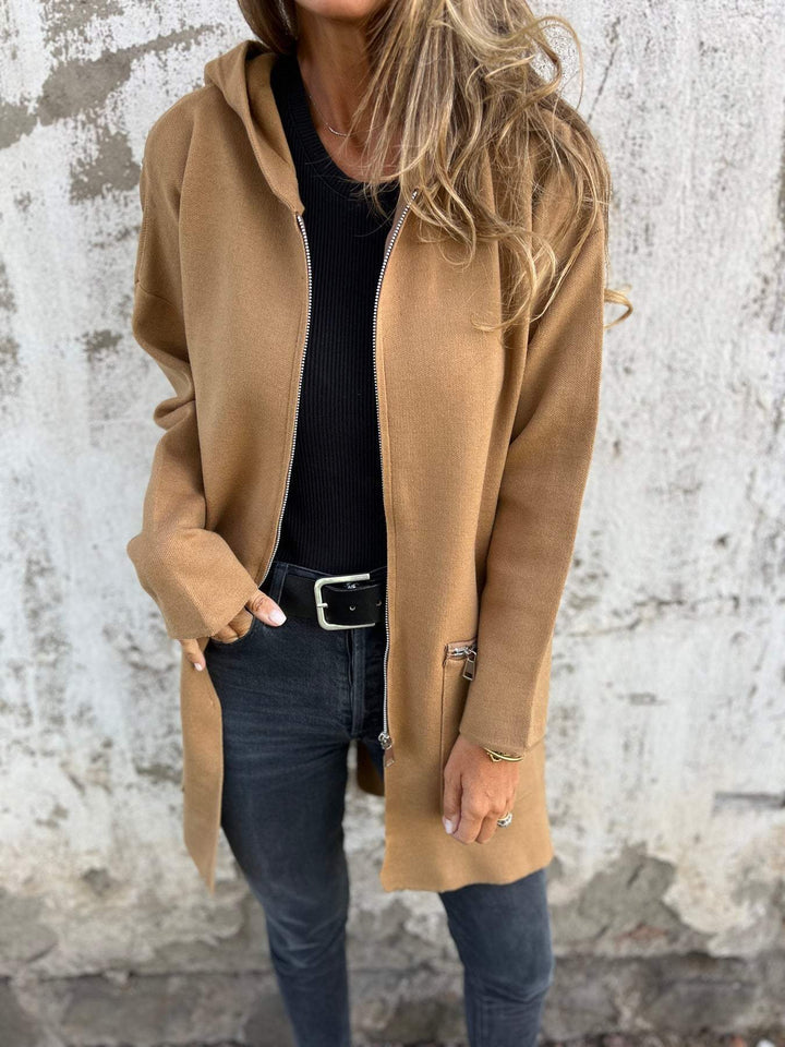 Lång Hoodie | Hooded | Loose Fit | Zip Hoodie | Zip Cardigan