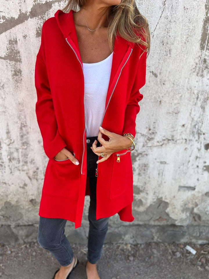 Lång Hoodie | Hooded | Loose Fit | Zip Hoodie | Zip Cardigan