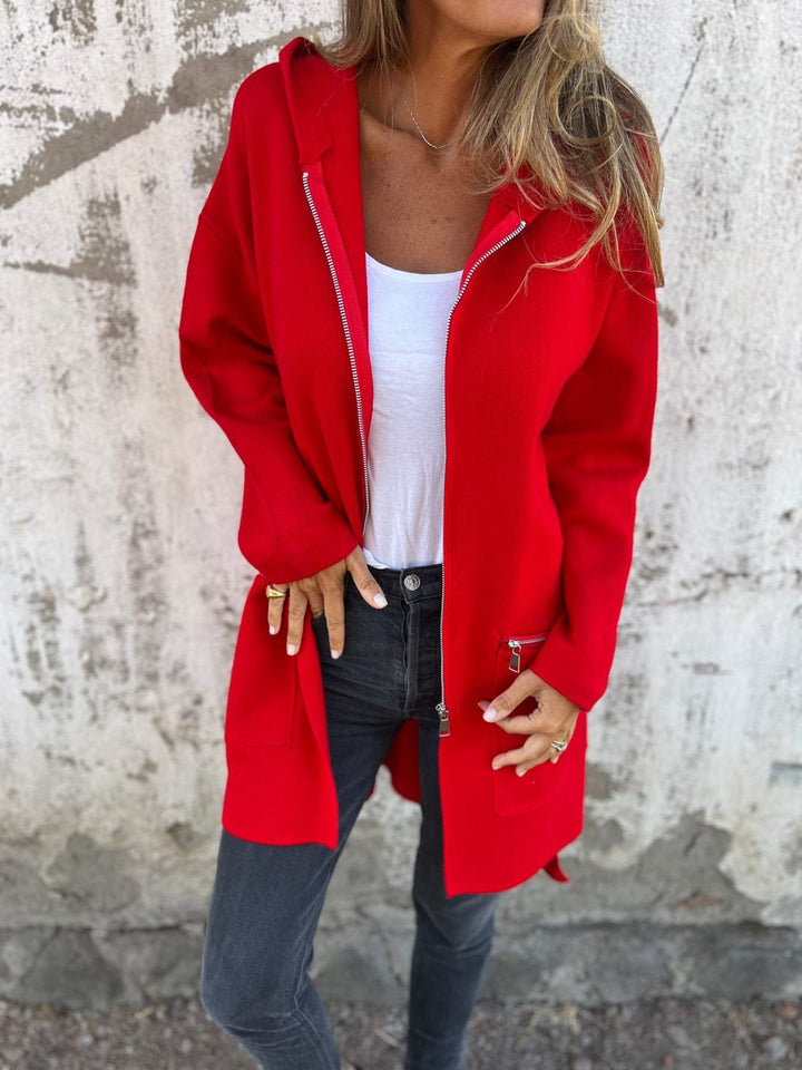 Lång Hoodie | Hooded | Loose Fit | Zip Hoodie | Zip Cardigan