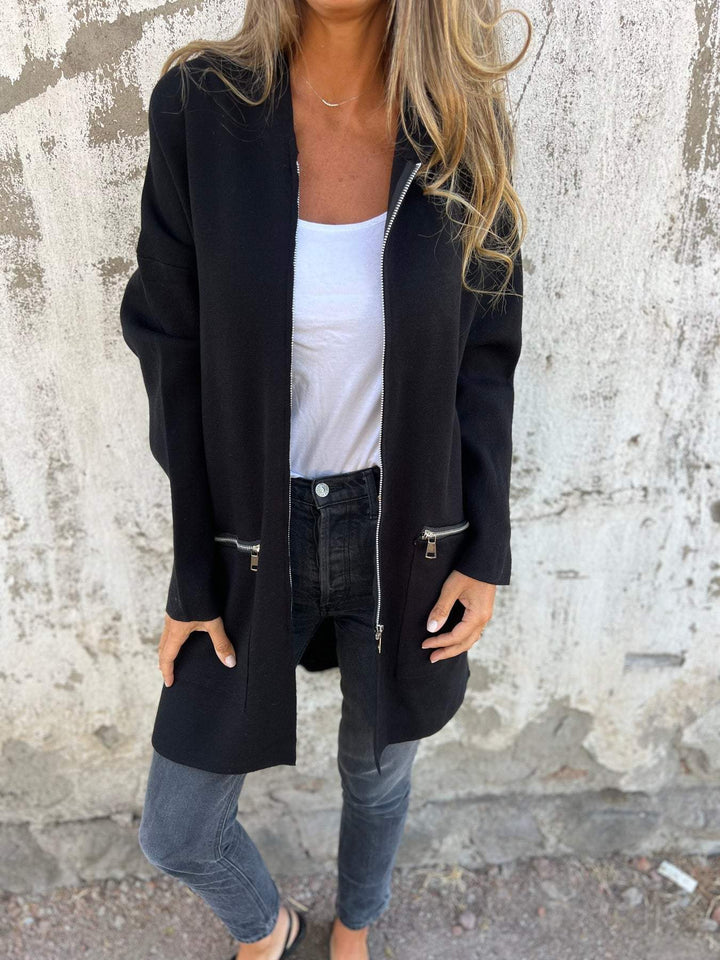 Lång Hoodie | Hooded | Loose Fit | Zip Hoodie | Zip Cardigan