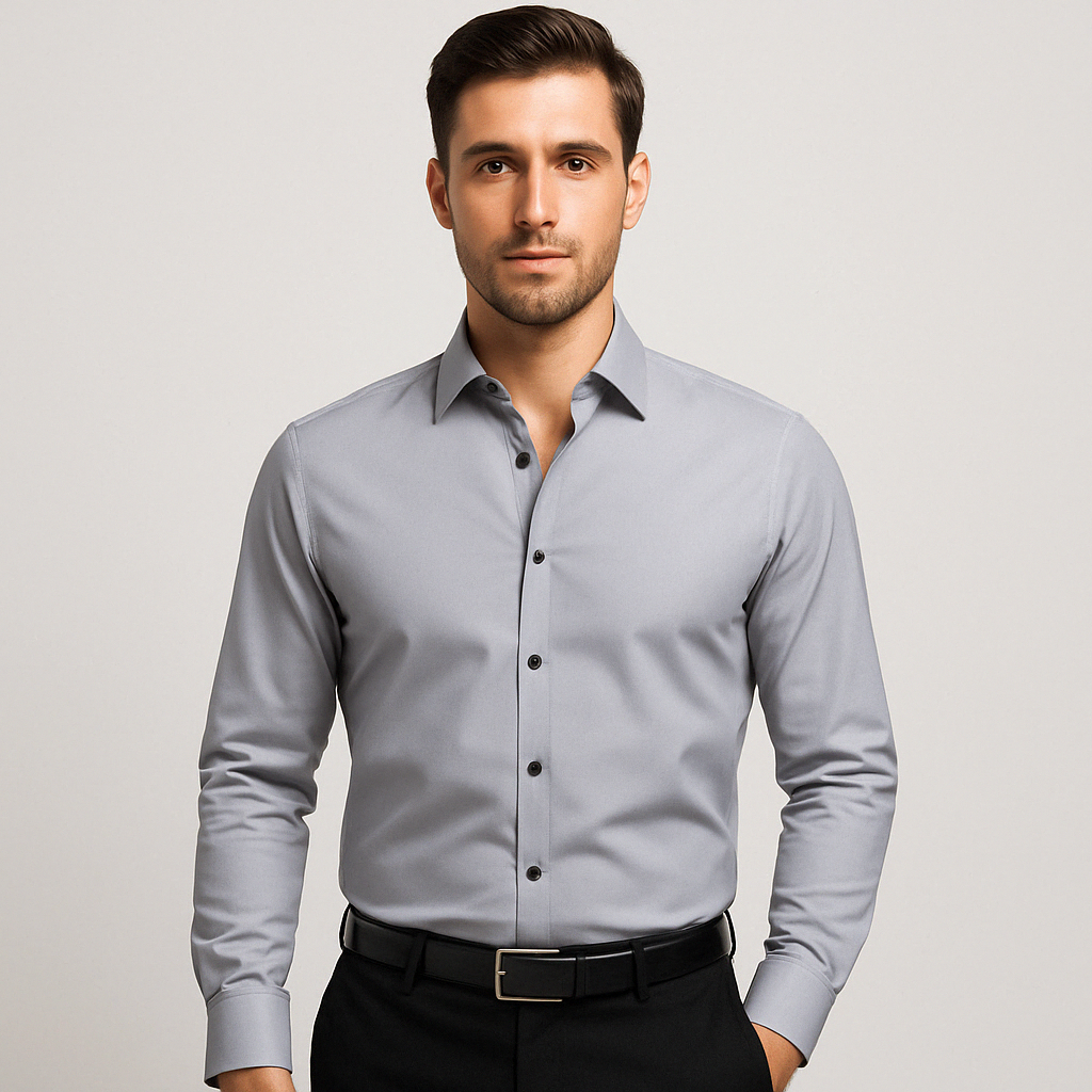 Långärmad slim fit-skjorta - Kian