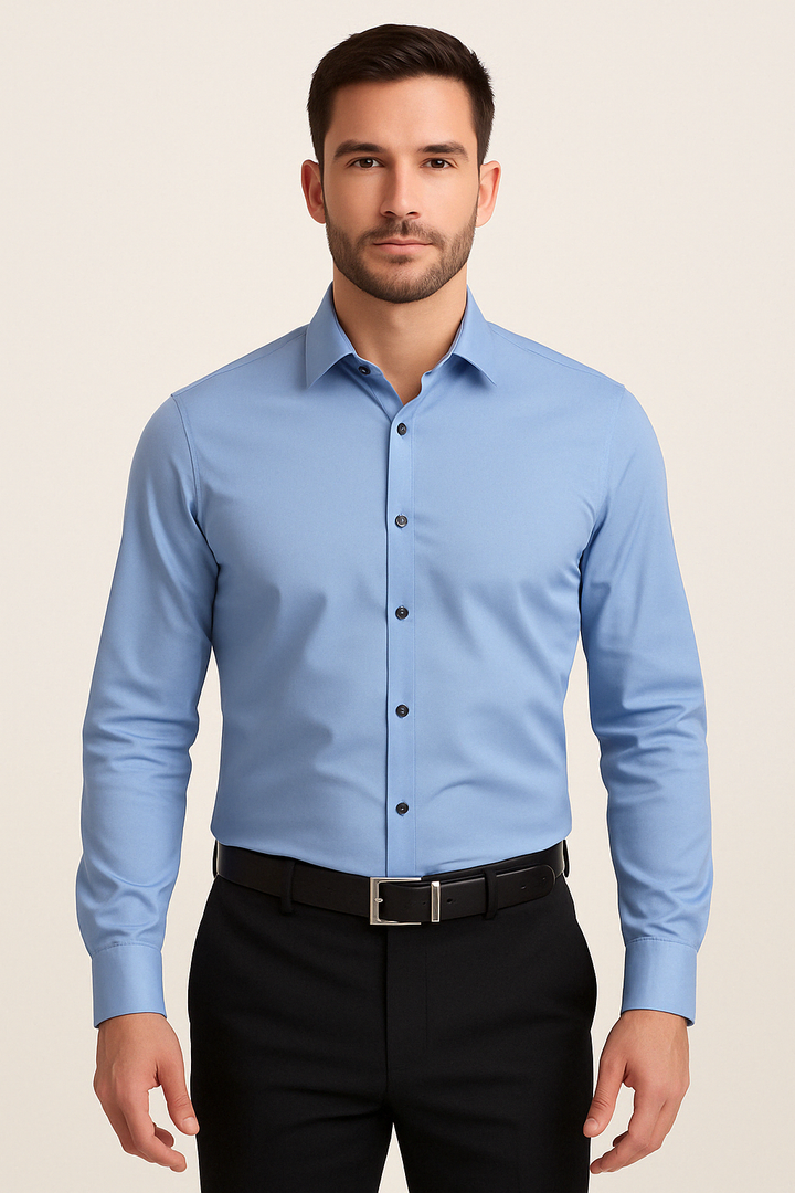 Långärmad slim fit-skjorta - Kian