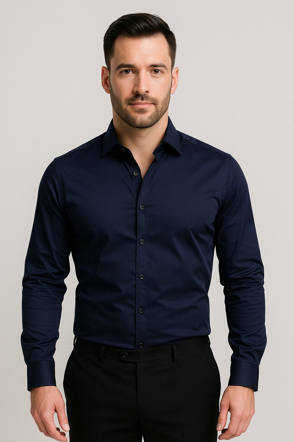 Långärmad slim fit-skjorta - Kian