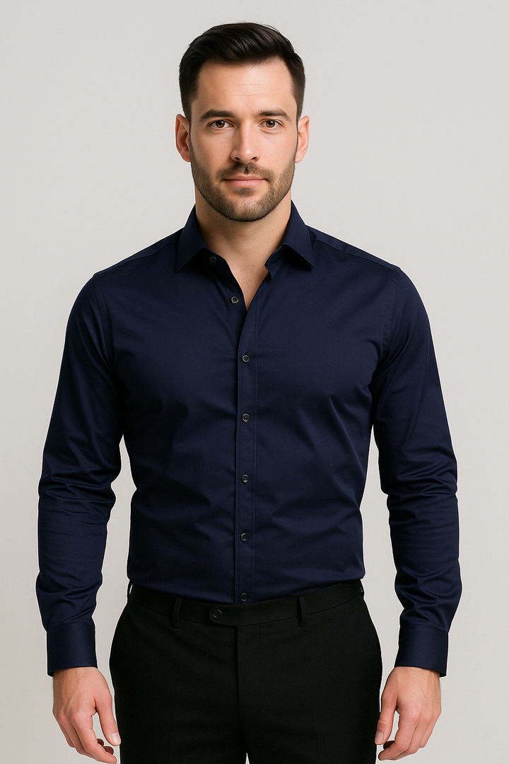 Långärmad slim fit-skjorta - Kian