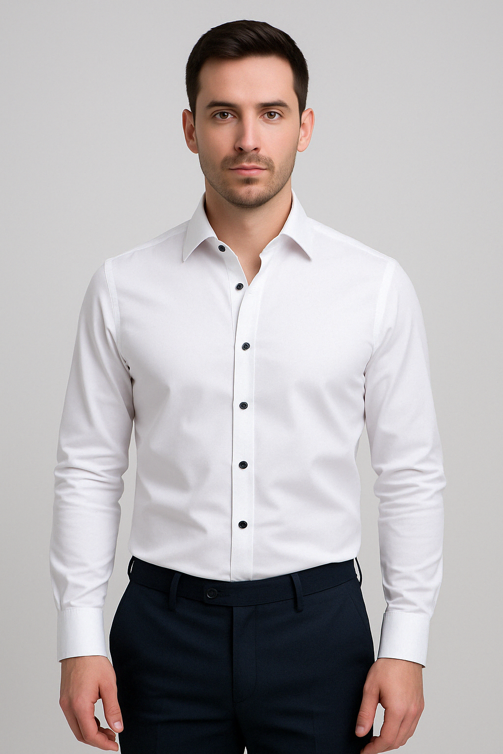 Långärmad slim fit-skjorta - Kian