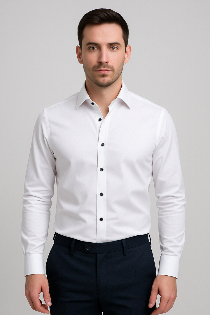 Långärmad slim fit-skjorta - Kian