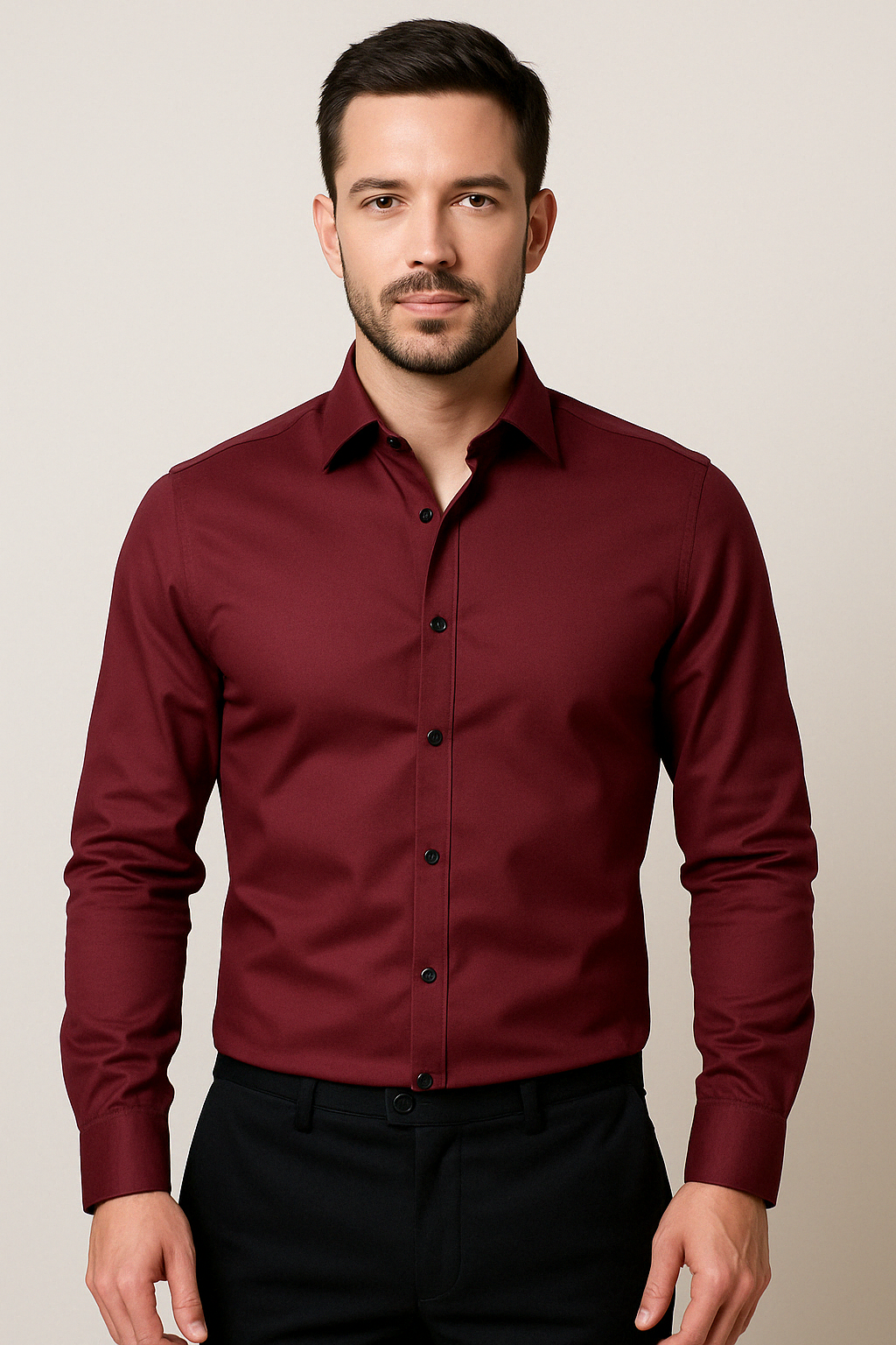 Långärmad slim fit-skjorta - Kian