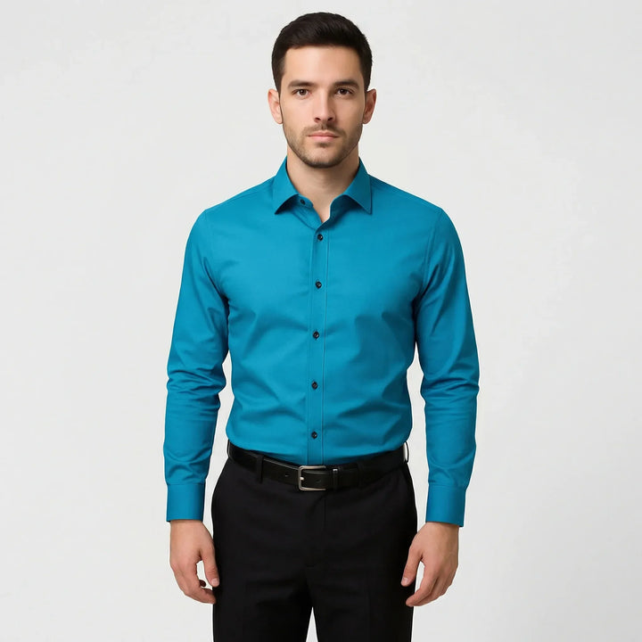 Långärmad slim fit-skjorta - Kian
