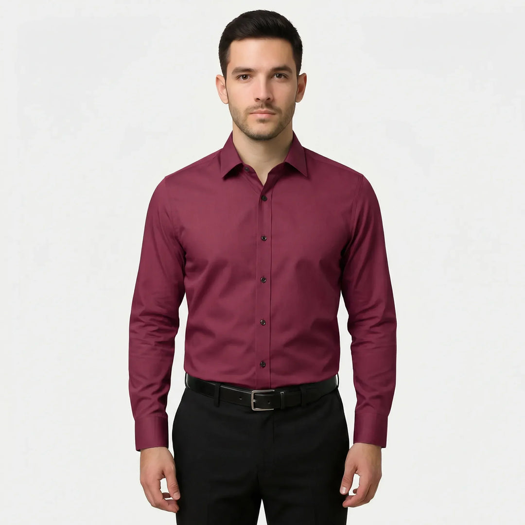 Långärmad slim fit-skjorta - Kian