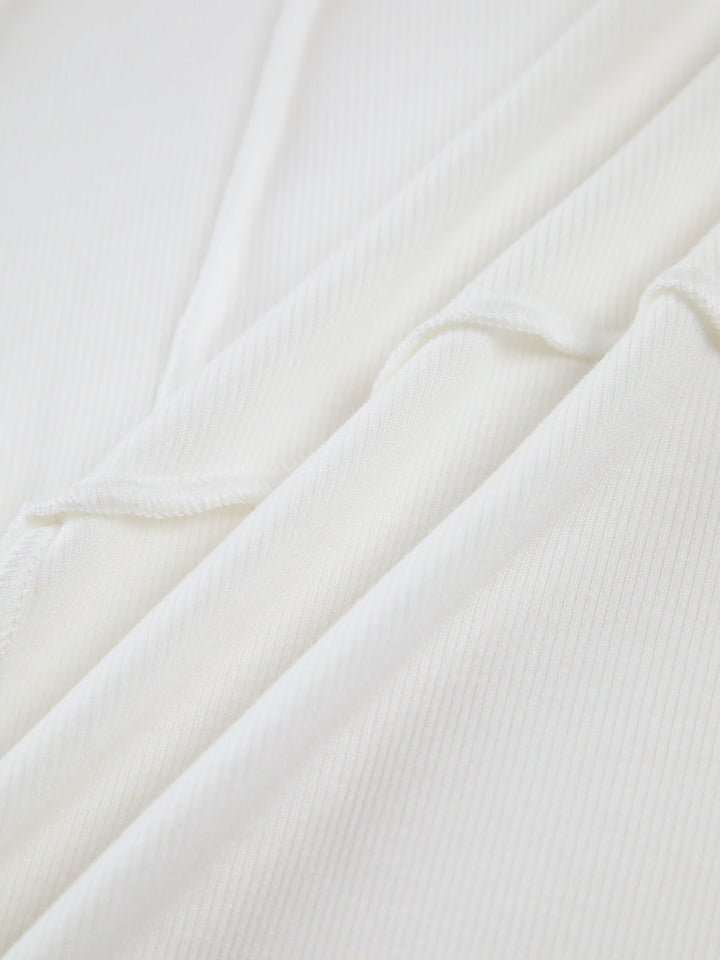 Långärmad Topp | Casual | Slim Fit | Ribbad Långärmad Topp | Damkläder
