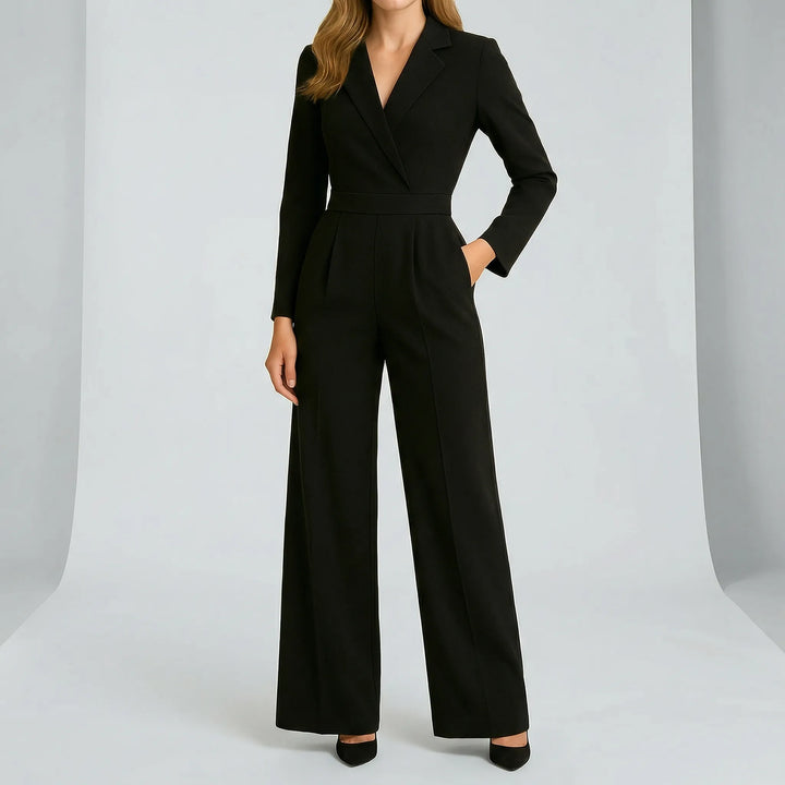 Långärmad jumpsuit med figursydd midja - Frederike