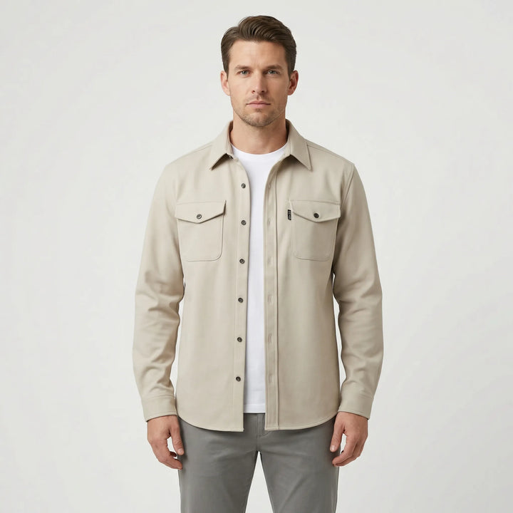 Långärmad overshirt med bröstfickor - Pablo