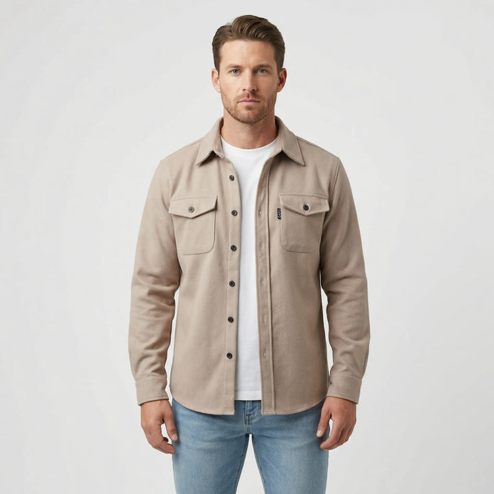 Långärmad overshirt med bröstfickor - Pablo